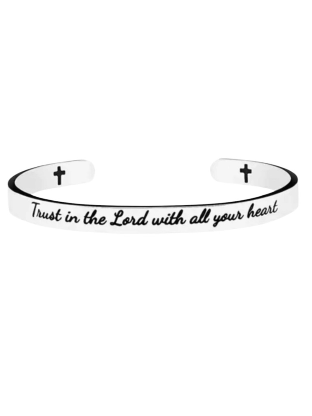 New Silver Christian Bible
Verse Cuff Trust in the Lord
Bracelet
C3
